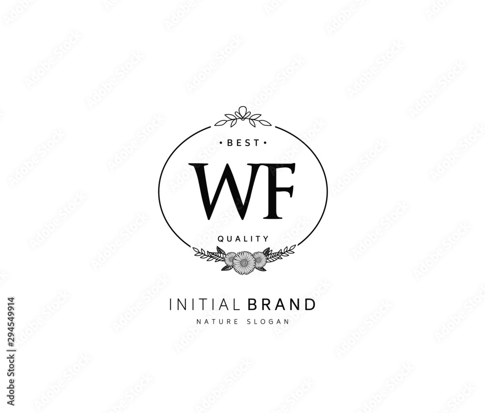 W F WF Beauty vector initial logo, handwriting logo of initial signature, wedding, fashion, jewerly, boutique, floral and botanical with creative template for any company or business. W F WF Beauty vector initial logo, handwriting logo of initial signature, wedding, fashion, jewerly, boutique, floral and botanical with creative template for any company or business.