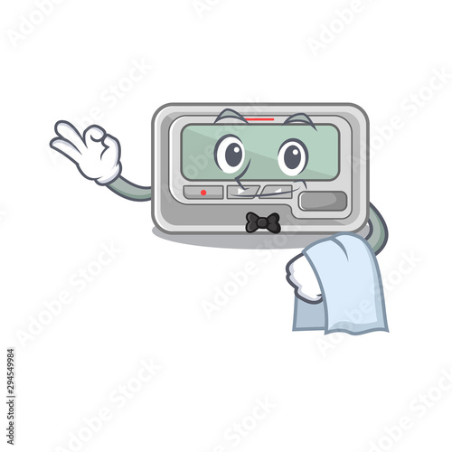Waiter toy pager in the character shape