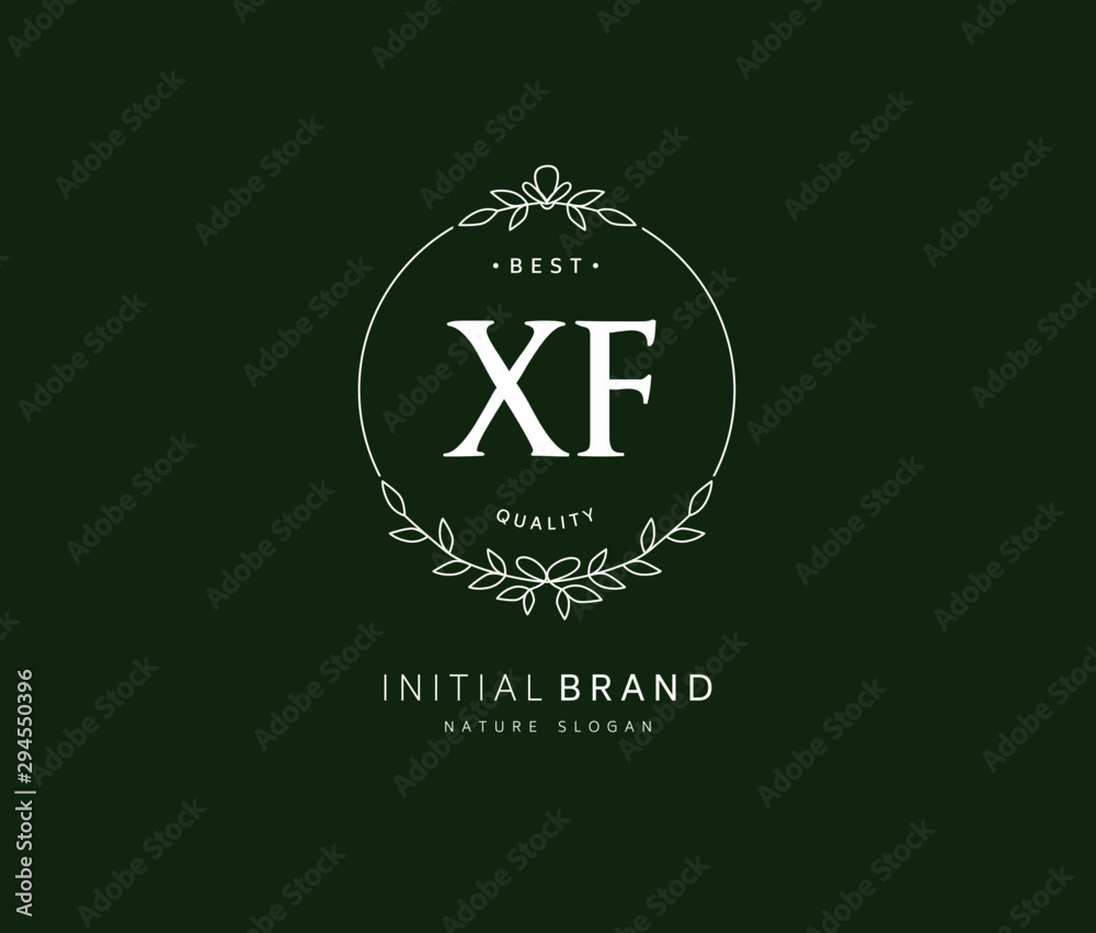 X F XF Beauty vector initial logo, handwriting logo of initial signature, wedding, fashion, jewerly, boutique, floral and botanical with creative template for any company or business. X F XF Beauty vector initial logo, handwriting logo of initial signature, wedding, fashion, jewerly, boutique, floral and botanical with creative template for any company or business.