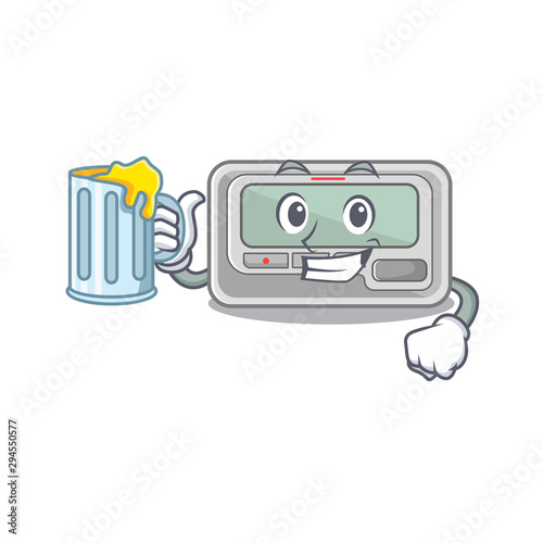 With juice toy pager in the character shape