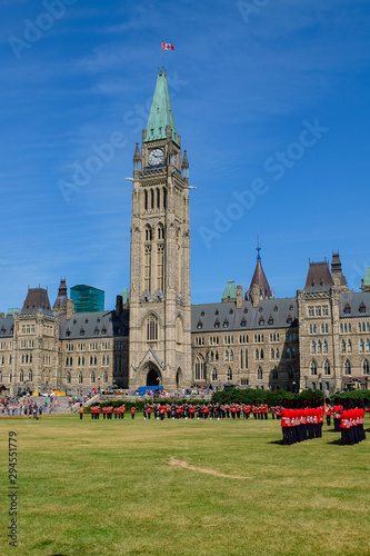 Changing of the Guard in Front of the Peace Tower photo