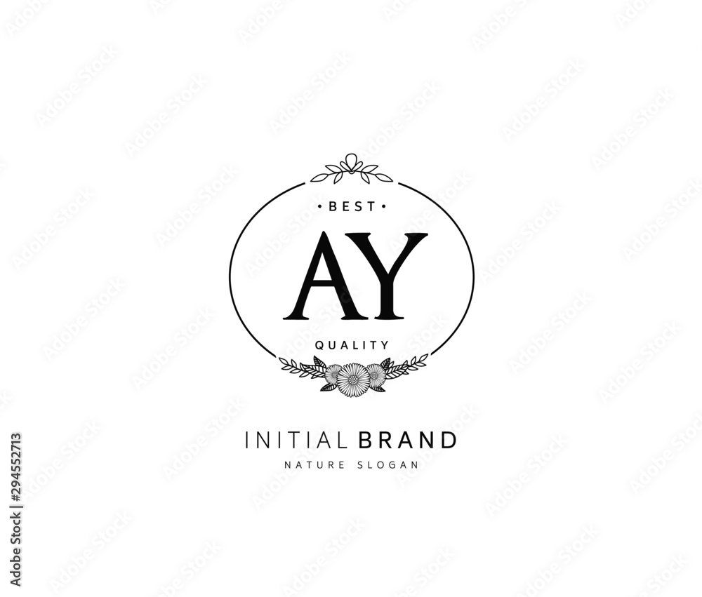 A Y AY Beauty vector initial logo, handwriting logo of initial signature, wedding, fashion, jewerly, boutique, floral and botanical with creative template for any company or business. A Y AY Beauty vector initial logo, handwriting logo of initial signature, wedding, fashion, jewerly, boutique, floral and botanical with creative template for any company or business.