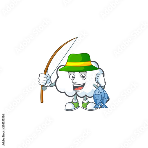 Fishing design cloud bubble for icon thinking