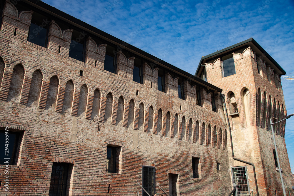 The fortress of Cento, Ferrara, Italy, also called the ancient fortress or castle of the fortress, is a defensive medieval fortification. View of the massive keep.