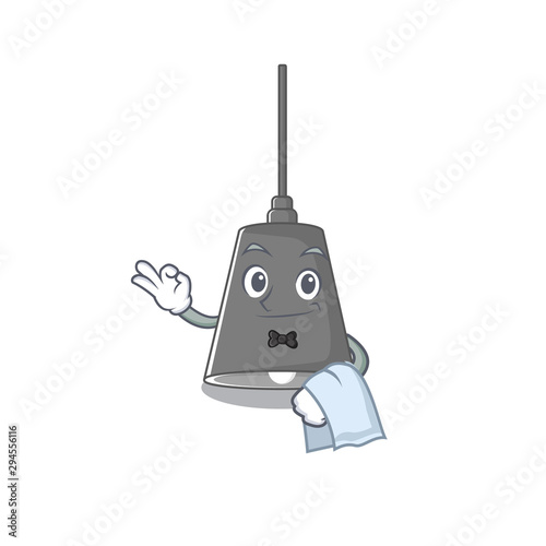 Waiter pendant lamp isolated in the character