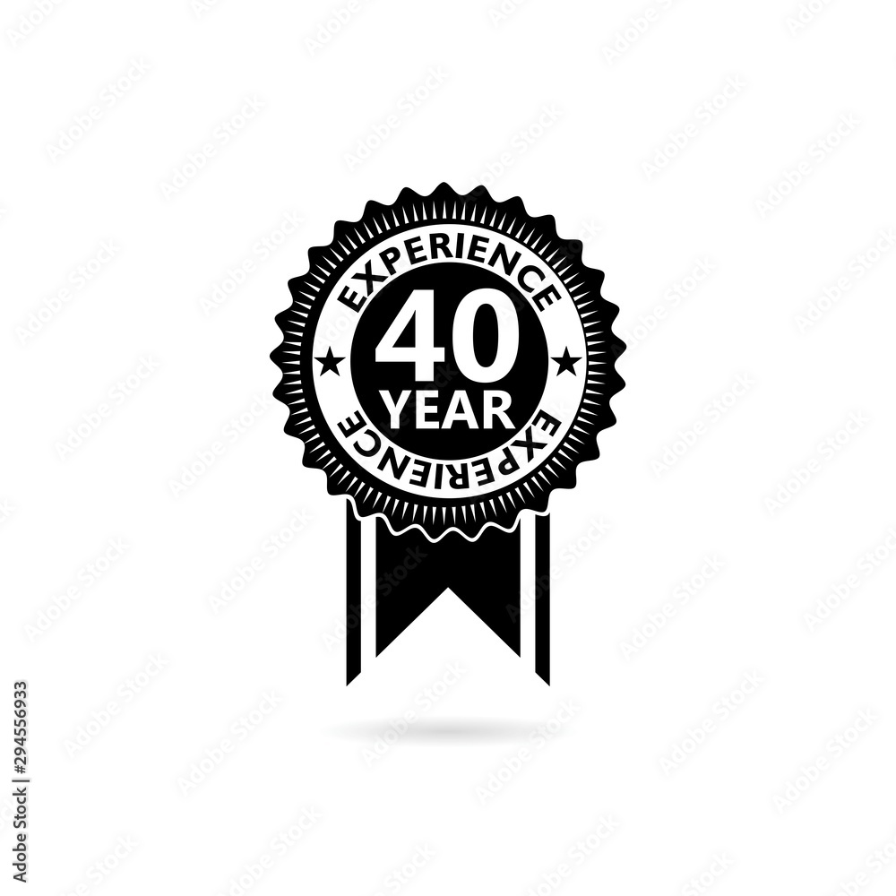 40 years experience web icon illustration isolated on white background