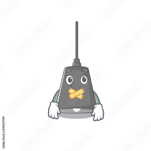 Silent pendant lamp above mascot wood table