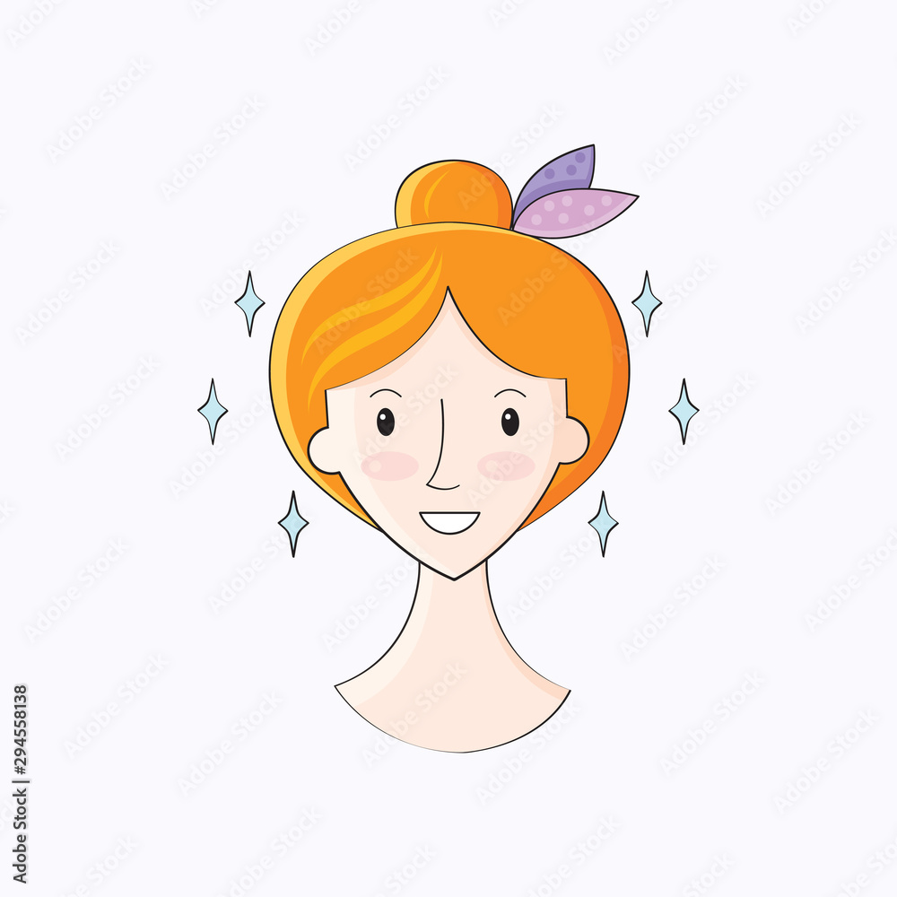 People Face Set Creator. Flat Icon. Person Avatar Illustrations. Young  Woman. Cartoon Style, Isolated Stock Vector - Illustration of emotion,  facial: 118640392