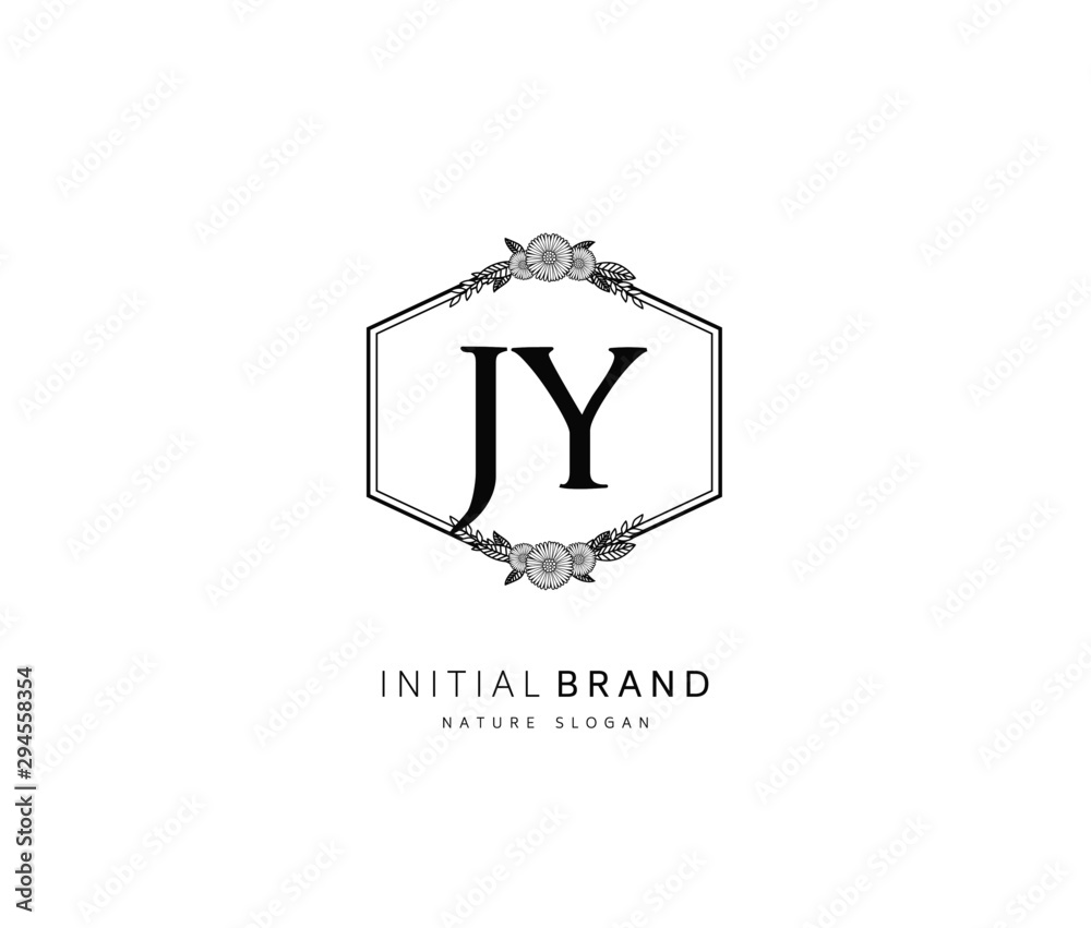 J Y JY Beauty vector initial logo, handwriting logo of initial signature, wedding, fashion, jewerly, boutique, floral and botanical with creative template for any company or business. J Y JY Beauty vector initial logo, handwriting logo of initial signature, wedding, fashion, jewerly, boutique, floral and botanical with creative template for any company or business.