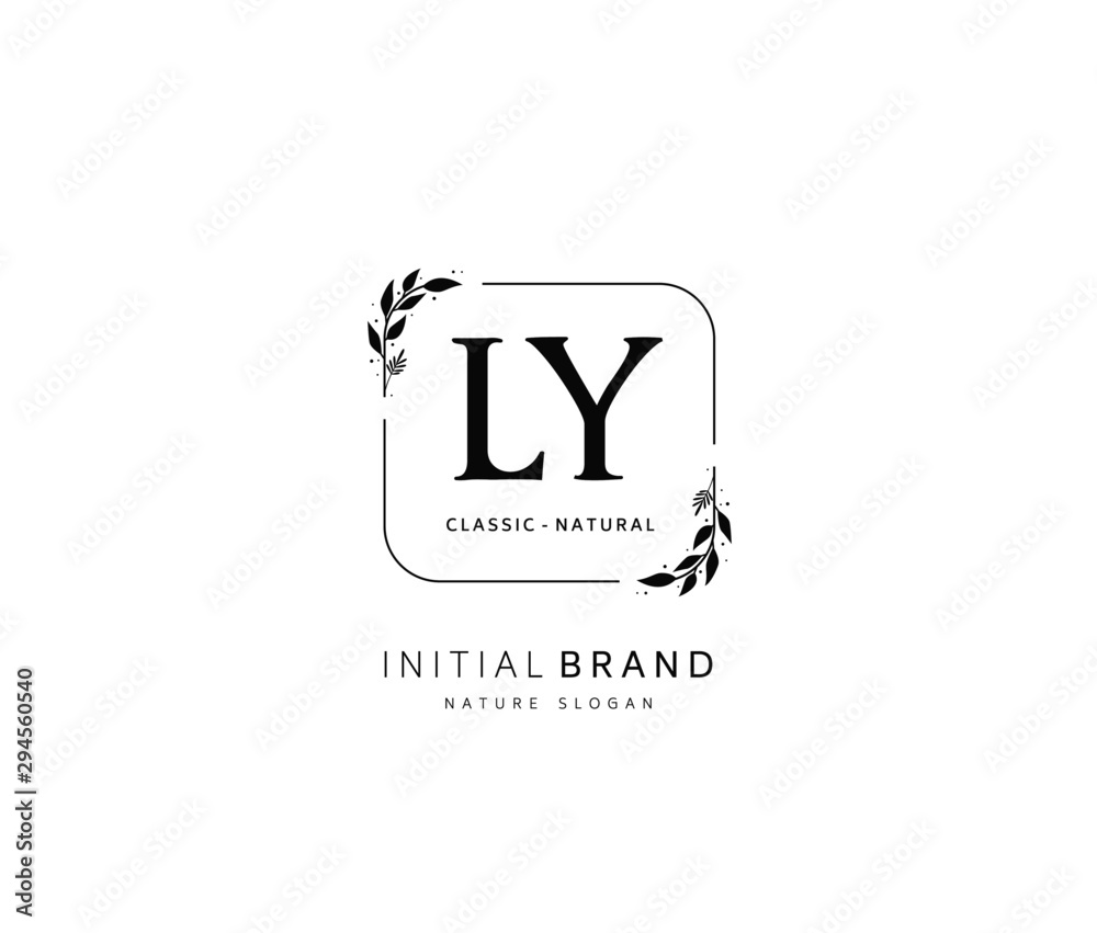 L Y LY Beauty vector initial logo, handwriting logo of initial signature, wedding, fashion, jewerly, boutique, floral and botanical with creative template for any company or business. L Y LY Beauty vector initial logo, handwriting logo of initial signature, wedding, fashion, jewerly, boutique, floral and botanical with creative template for any company or business.
