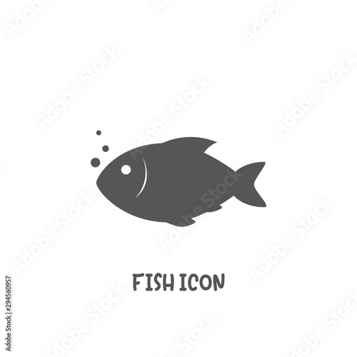 Photography Fish icon simple flat style vector illustration.
