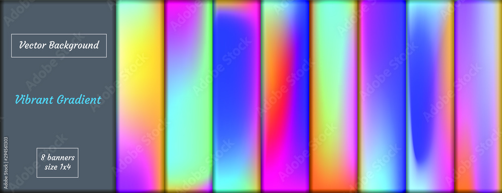 Fototapeta premium Simple modern covers template design. Geometric figures and colorful gradient background