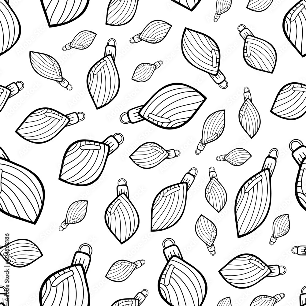 pattern christmas decoration toys seamless pattern holiday new year sketch doodle graphic
