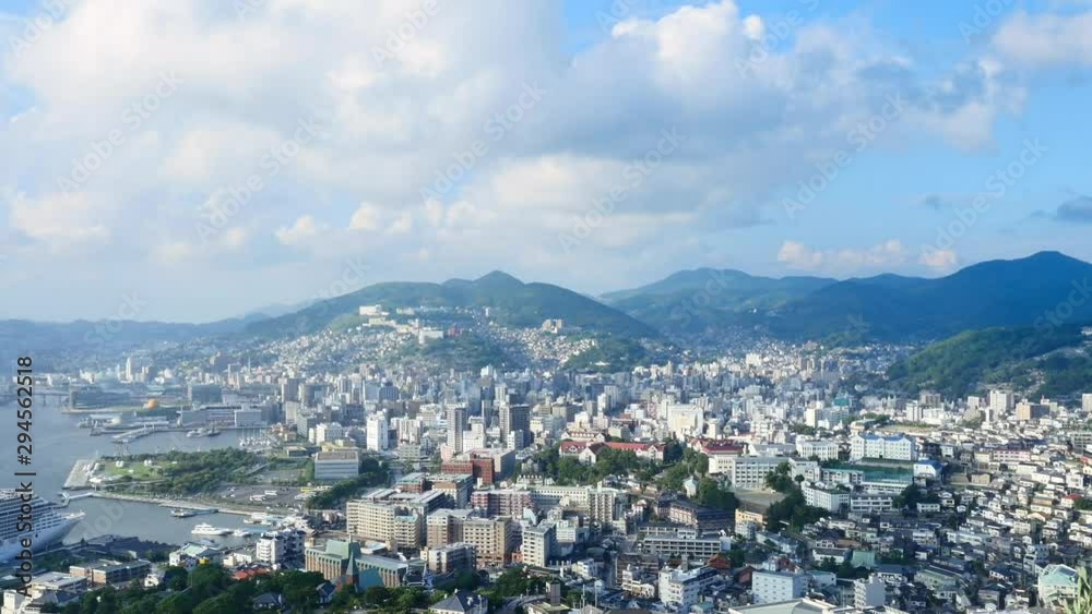 都市風景 長崎市 タイムラプス 都市風景 長崎市 タイムラプス
