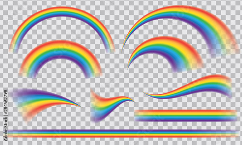 Obraz na płótnie Multicoloured rainbow stripes isolated