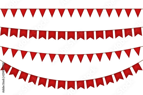 Christmas and new year flag garland.