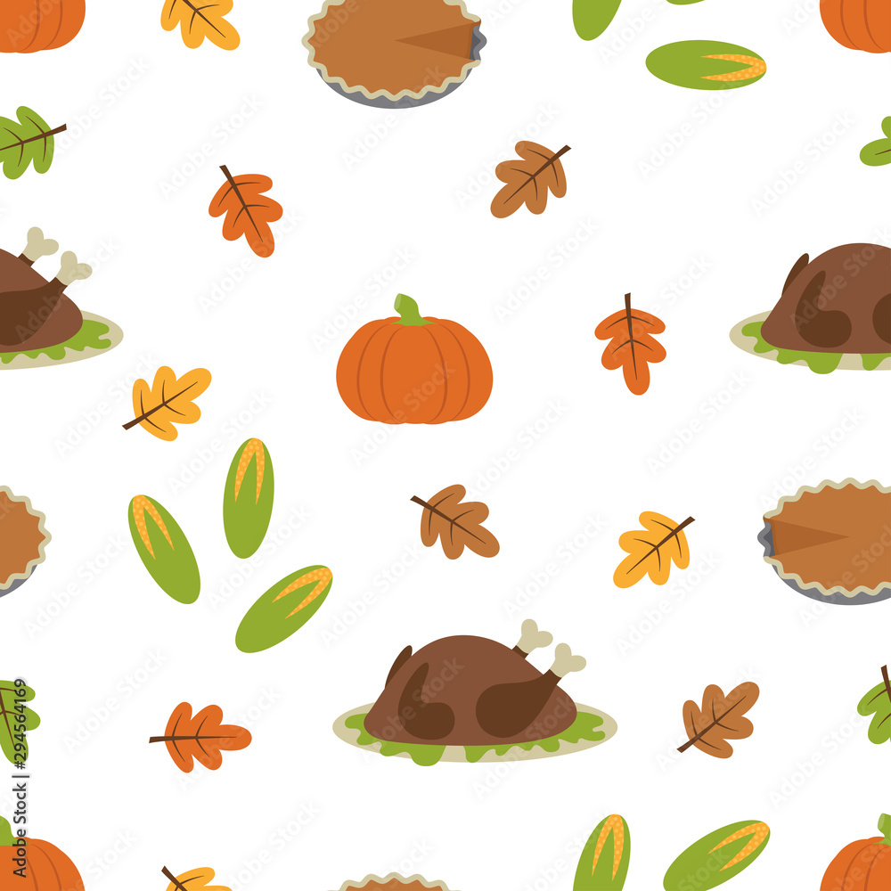 cartoon autumn turkey pattern cartoon autumn turkey pattern