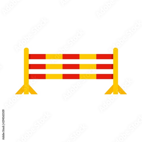 Horse jump obstacle icon. Flat illustration of horse jump obstacle vector icon for web design