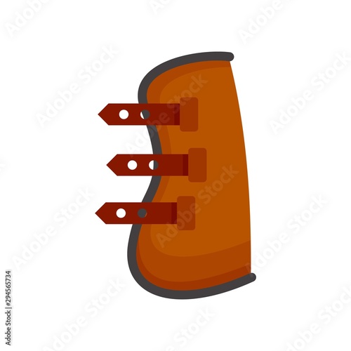 Horse protection boot icon. Flat illustration of horse protection boot vector icon for web design