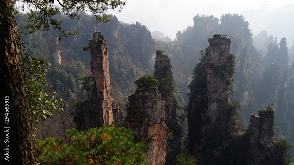 fabulous mountains in a nature reserve in china