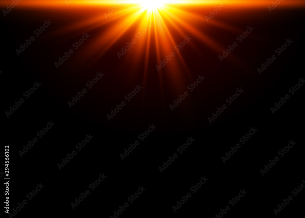 Glowing lights and stars. Isolated on transparent background. Set of light explodes. Sparkling magical dust particles. Bright star, sparkles Transparent shining sun, flash Vector Light effect