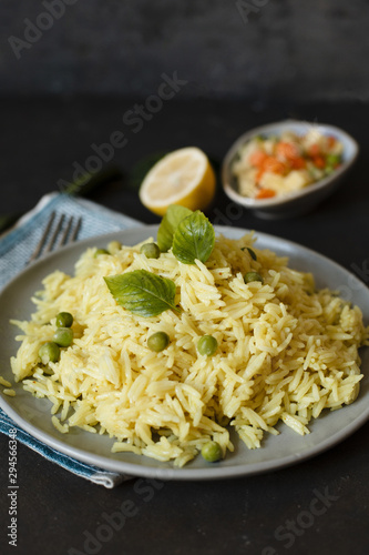 Exotic food indian rice dish