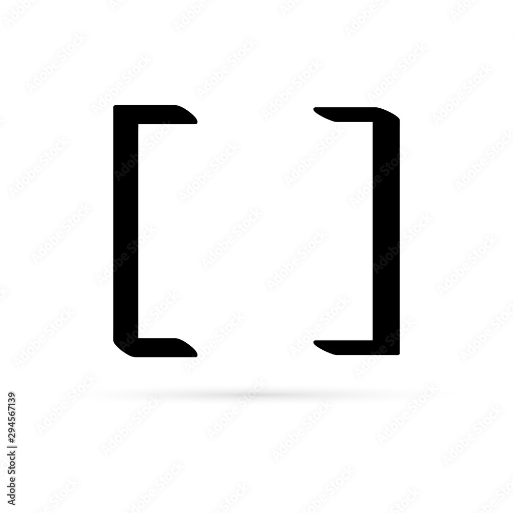 doodle linear math bracket, line art, vector illustration doodle linear math bracket, line art, vector illustration