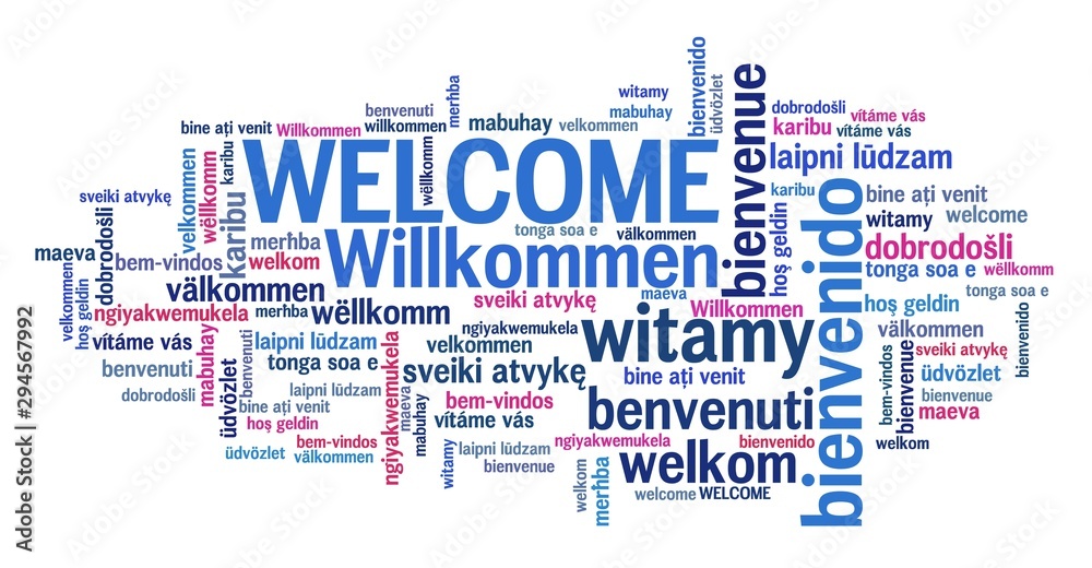 Obraz premium Welcome international languages