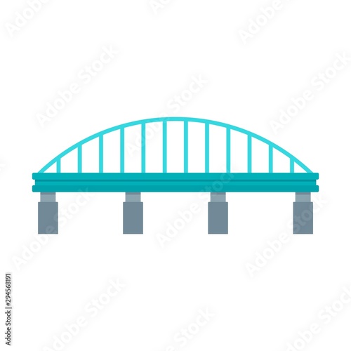 Safe bridge icon. Flat illustration of safe bridge vector icon for web design