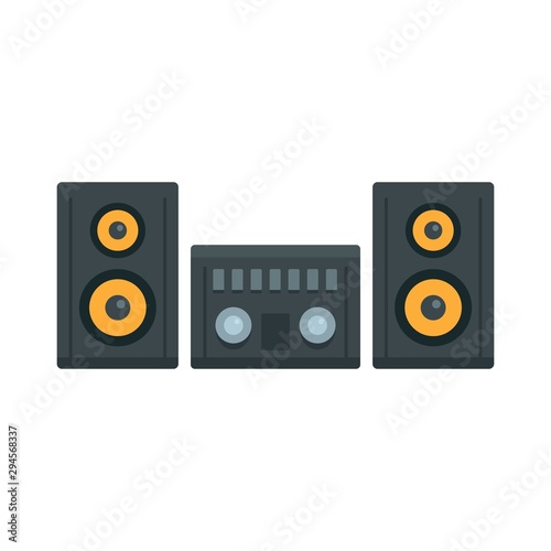 Modern stereo system icon. Flat illustration of modern stereo system vector icon for web design