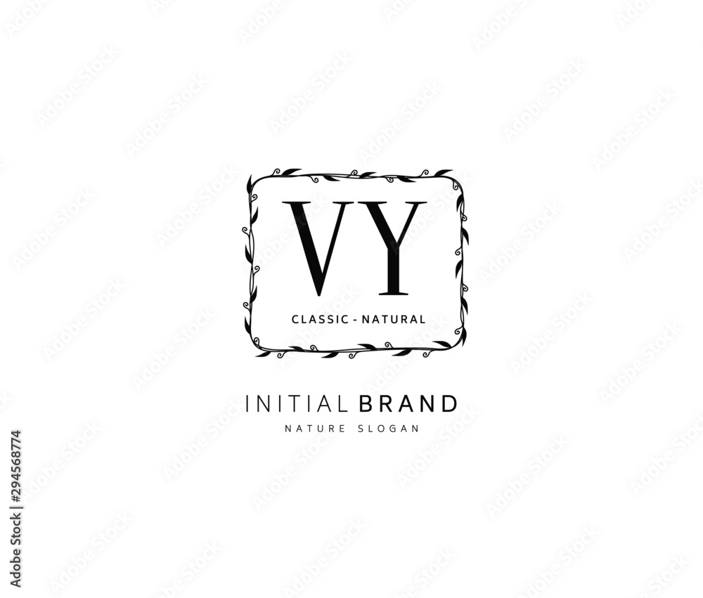 V Y VY Beauty vector initial logo, handwriting logo of initial signature, wedding, fashion, jewerly, boutique, floral and botanical with creative template for any company or business. V Y VY Beauty vector initial logo, handwriting logo of initial signature, wedding, fashion, jewerly, boutique, floral and botanical with creative template for any company or business.