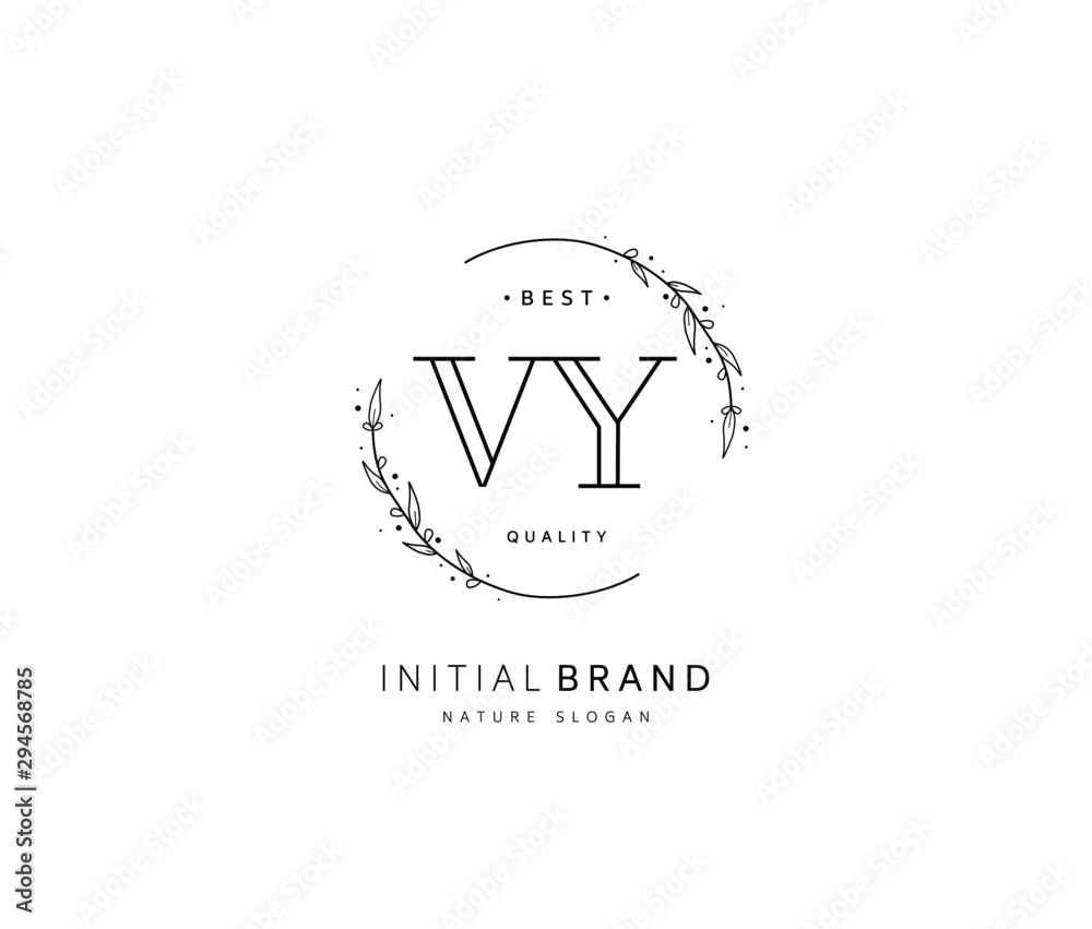 V Y VY Beauty vector initial logo, handwriting logo of initial signature, wedding, fashion, jewerly, boutique, floral and botanical with creative template for any company or business. V Y VY Beauty vector initial logo, handwriting logo of initial signature, wedding, fashion, jewerly, boutique, floral and botanical with creative template for any company or business.