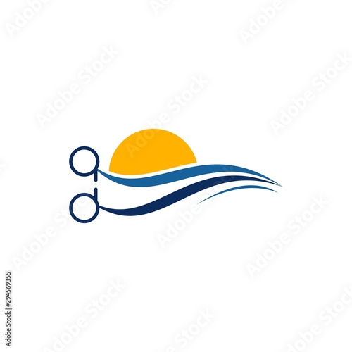 Surgical Ocean Creative Abstract Icon Logo Design Template Element Vector