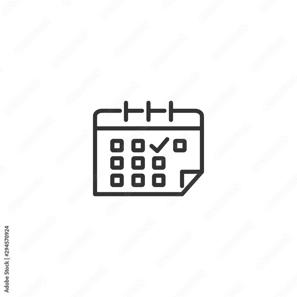 Calendar line icon in simple design on a white background Calendar line icon in simple design on a white background