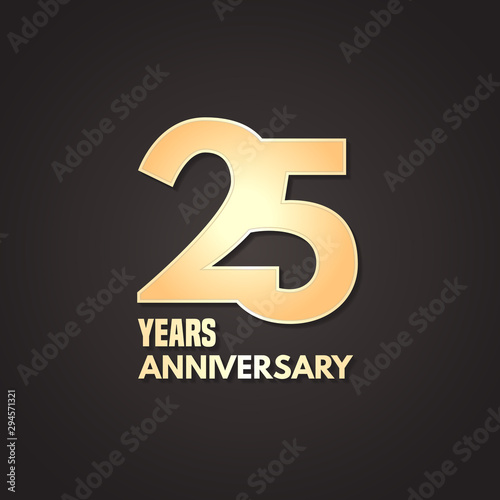 25 years anniversary vector icon, logo. Graphic design element