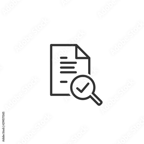Audit line icon in simple design on a white background