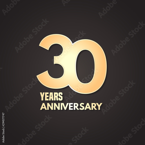 30 years anniversary vector icon, logo. Graphic design element