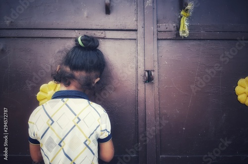 Child from back side