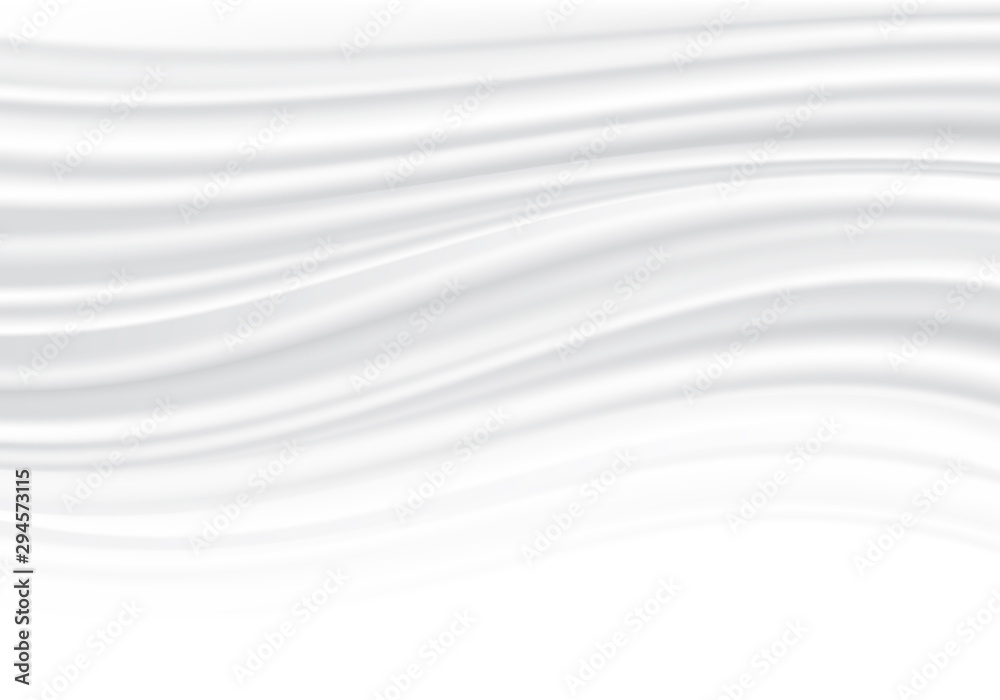 Realistic white fabric satin wave background texture luxury vector. Realistic white fabric satin wave background texture luxury vector.