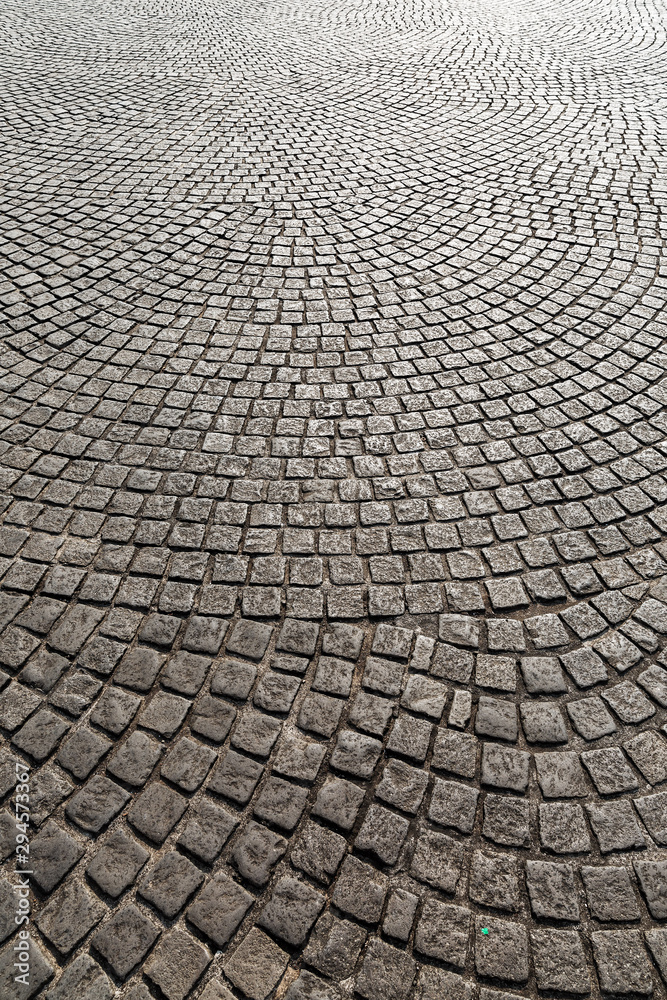 Beautiful cobblestones on the streets at the National Monument (Monumen Nasional, MoNas) in Jakarta, Indonesia