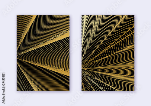 Cover design template set. Abstract lines modern b