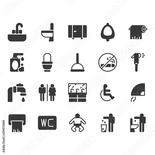 Restroom icon set.Vector illustration
