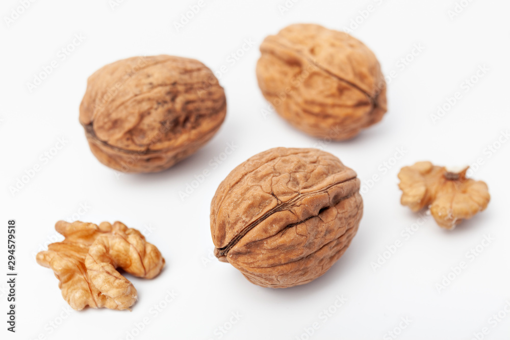 walnuts isolated on white background walnuts isolated on white background