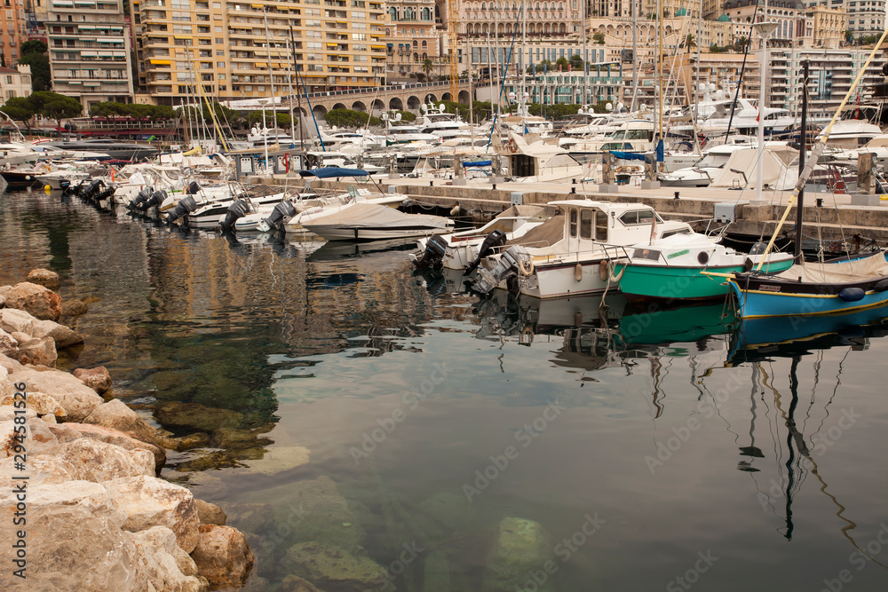 Yachts in marina Port Hercules, Monaco,Europe