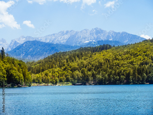 Mountain lake on the background of the Alps © alex_marina
