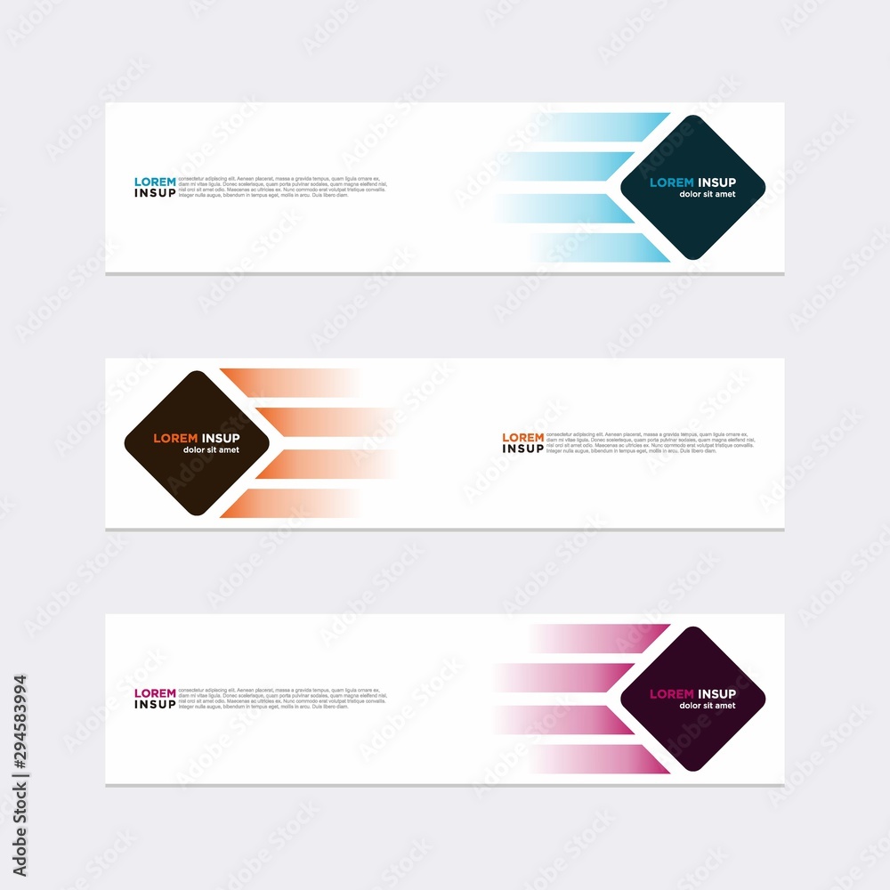 Modern vector banner web background abstract design template