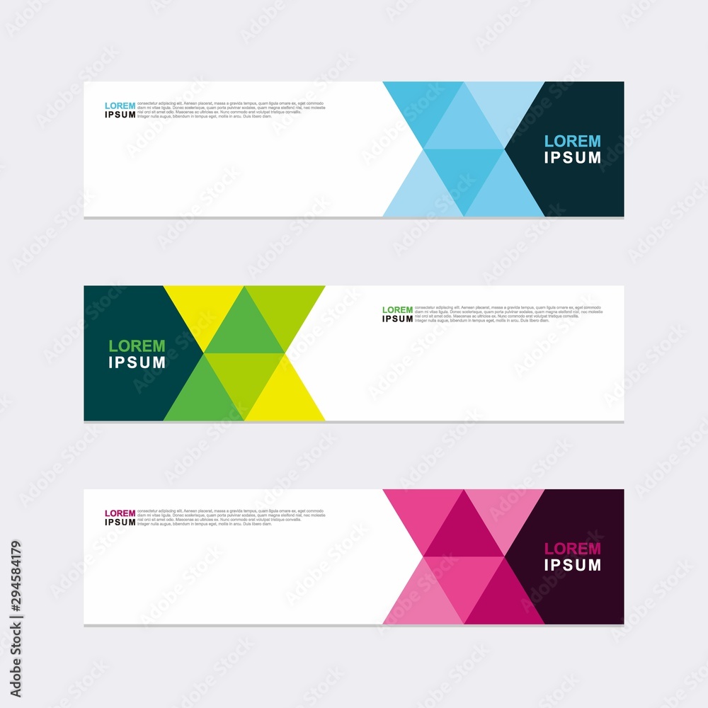 Modern vector banner web background abstract design template