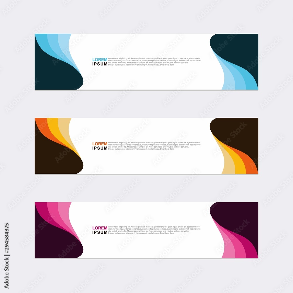 Fototapeta premium Modern vector banner web background abstract design template