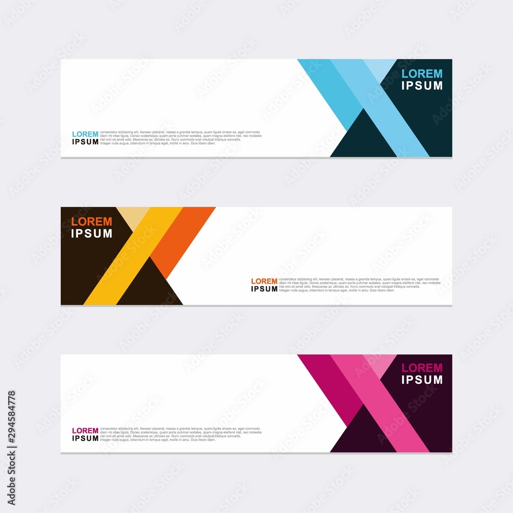 Modern vector banner web background abstract design template