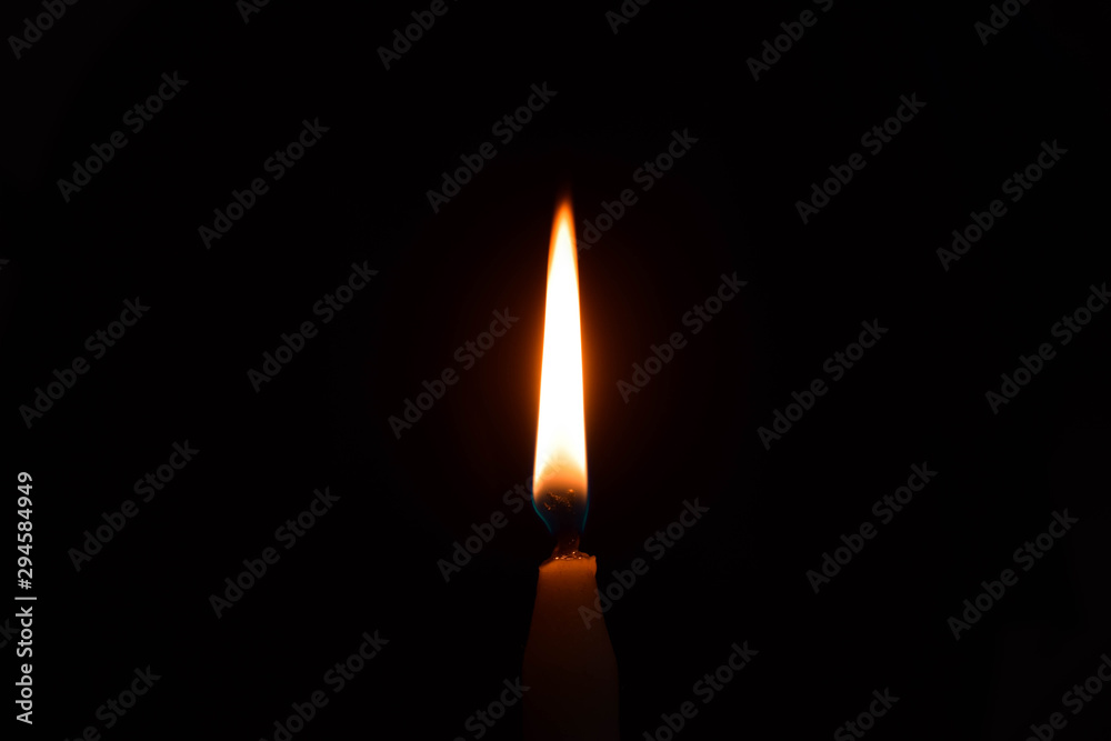 Candlelight glowing in the dark Candlelight glowing in the dark